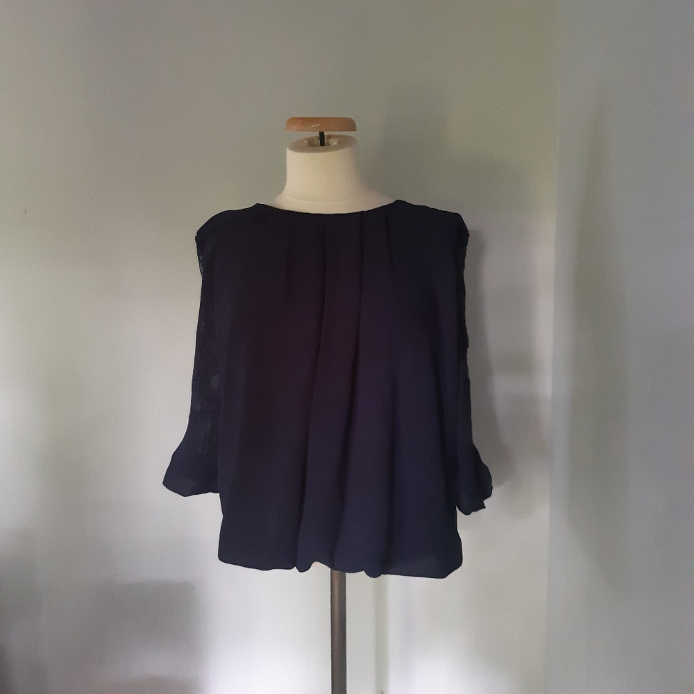 Stella Morgan Women's haft sleeves blouse Size XL